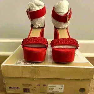 Michael Kors Red Velvet Heels